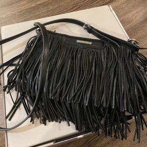 Rebecca Minkoff Black Finn Fringe Crossbody Bag
